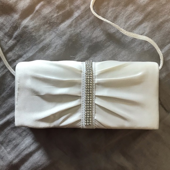 White Studded Clutch/Crossbody - Picture 2 of 5